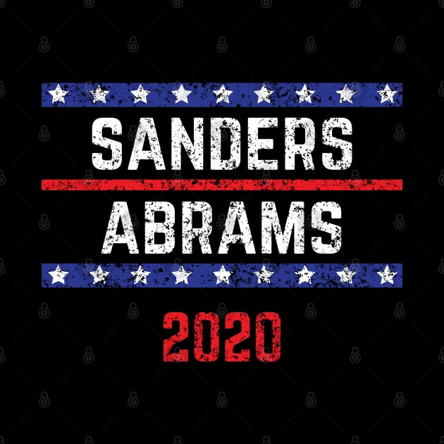 Bernie Sanders 2020 and Stacy Abrams on the One Ticket Vintage Distressed by YourGoods