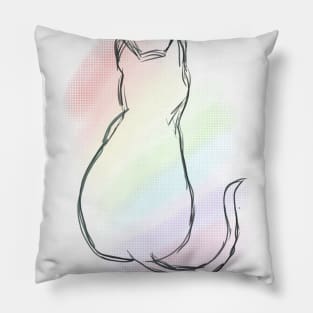 Little Rainbow Cat Pillow