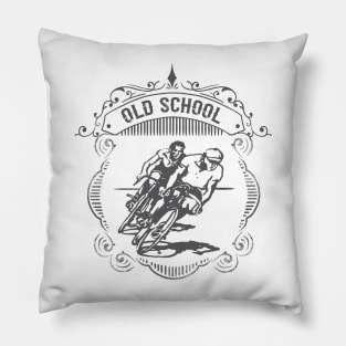 Old School Bike Riders Pillow