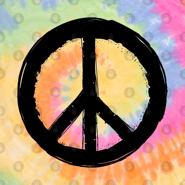 Vintage Peace Sign in tie dye or solids by machmigo