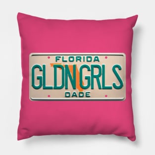 Golden Girls Miami Dade License Plate Pillow