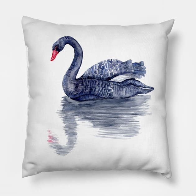 Black Swan Pillow by Goosi