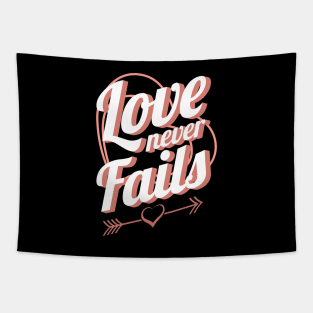 'Love Never Fails' Awesome Family Love Gift Tapestry