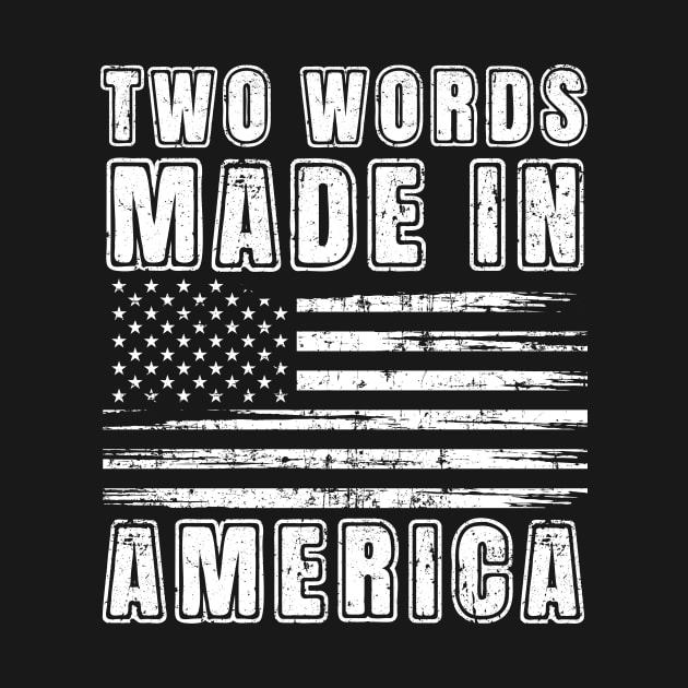 Two Words Made in America Political by HomeCoquette