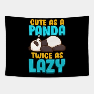 Cute As a Panda & Twice As Lazy Sleeping Panda Tapestry