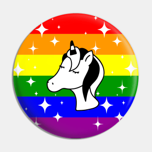 Gay Sparkle Unicorn Pin