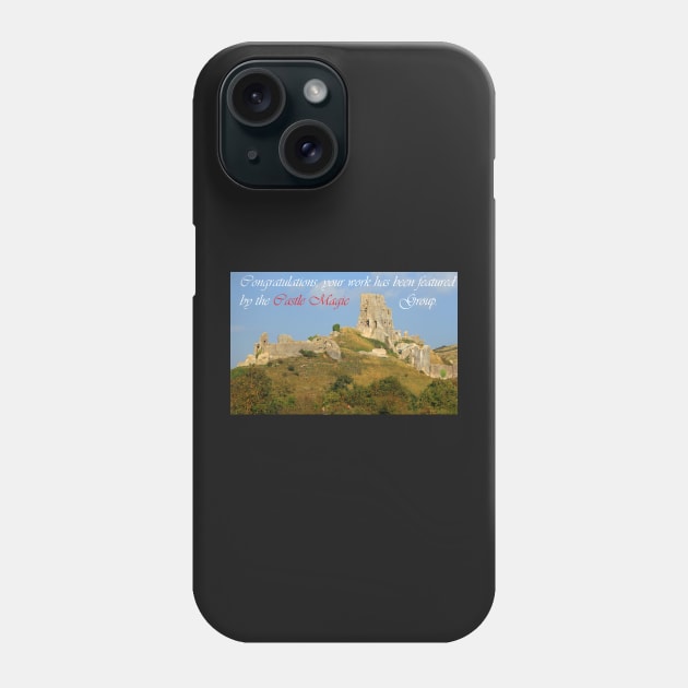 Corfe Castle Banner Phone Case by RedHillDigital