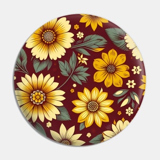 Yellow Flowers Pin