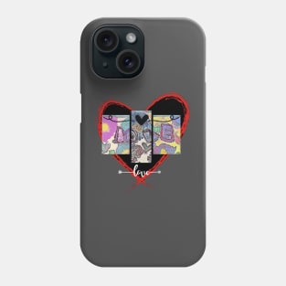 Watercolor painting in a heart-shaped frame - Valentine's Day Phone Case