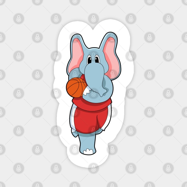 Elephant as Basketball player with Basketball Magnet by Markus Schnabel