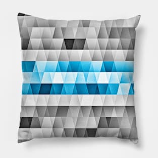 Geometric pattern blue stripe Pillow