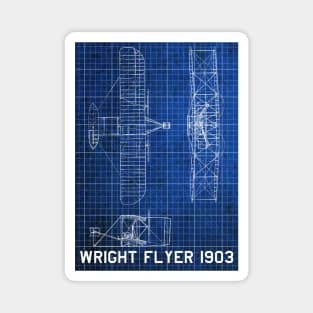 Blueprint of Wright  Flyer 1903 Magnet