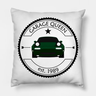 Mazda Miata - Garage Queen British Racing Green Pillow