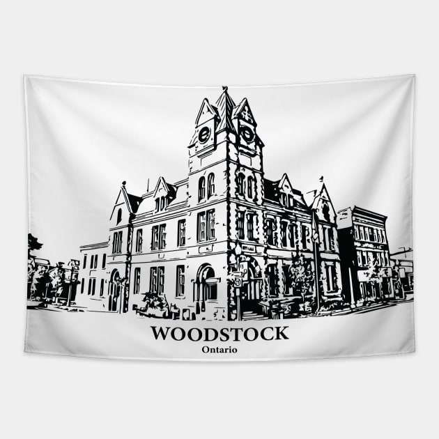 Woodstock - Ontario Tapestry by Lakeric