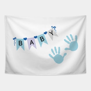 Baby boy hand prints Tapestry