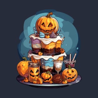 Enchanting Eats Delight in a Halloween Dessert Journey T-Shirt