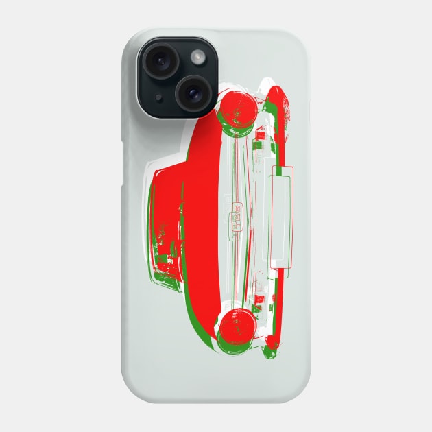 Triumph TR6 1970s classic British sports car monoblock red white green Phone Case by soitwouldseem