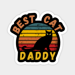 Best Cat Daddy Vintage Retro Distressed T-Shirt Magnet