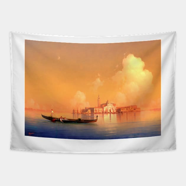 View of Venice from Lido, Ivan Aivazovsky Tapestry by immortalpeaches