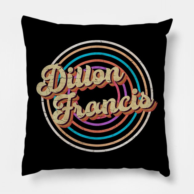 vintage circle line color Dillon Francis Pillow by KirikKikuk.Store