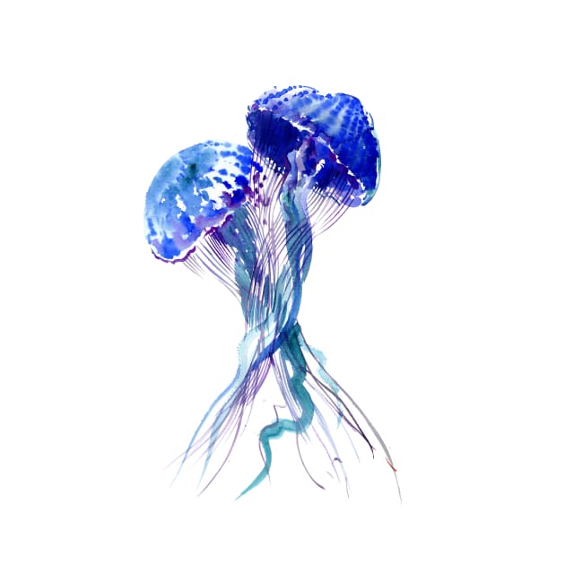 JellyFish, Blue Aqua decor by surenart