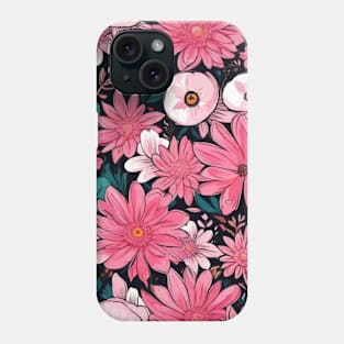 Pink flowers pattern Phone Case