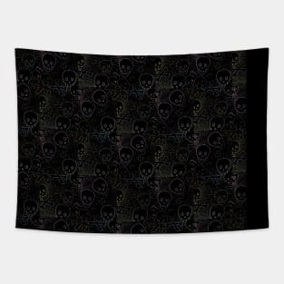 Fanny Halloween Glitter Skulls For Happy Hollyday Tapestry