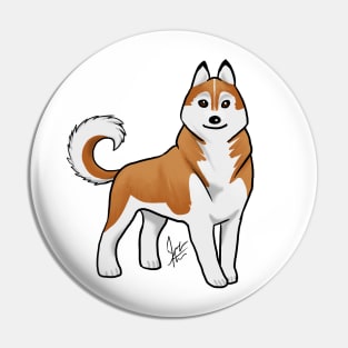 Dog - Siberian Husky - Copper Pin