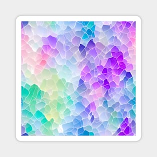 Colorful Abstract Marble Gems Patterns Magnet