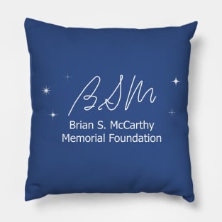 BSM Foundation White Logo on Navy Blue Pillow