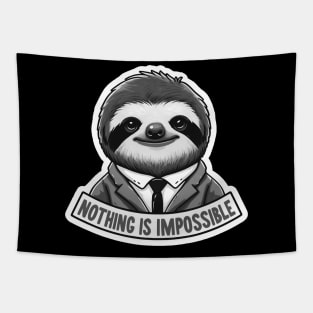 Nothing Is Impossible Sloth Tapestry