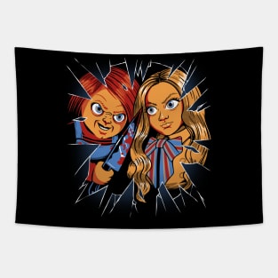 Fighting Dolls Tapestry