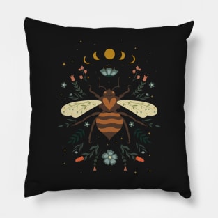 Floral Hearted Bee Pillow