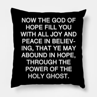 Romans 15 13 Bible Verse KJV Text Pillow