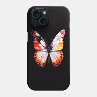 orange watercolor butterfly Phone Case