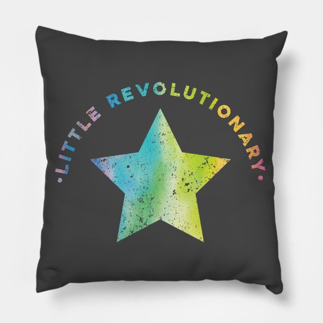 Little Revolutionary in Rainbow Pillow by Sunshine&Revolt