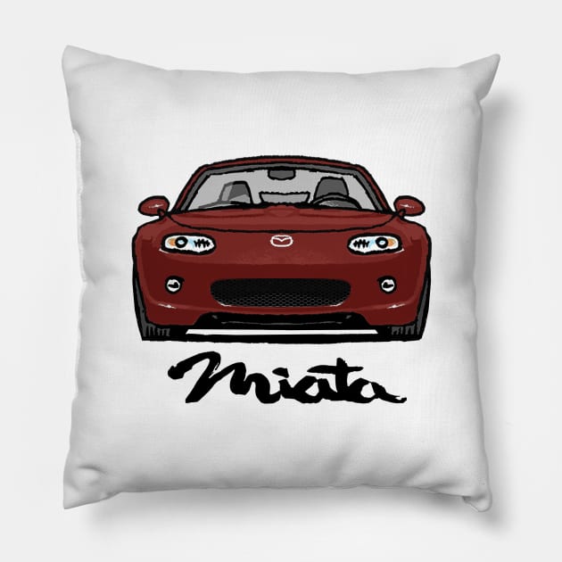 MX5 Miata NC1 Copper Red Pillow by Woreth