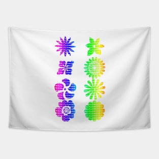 Rainbow flowers Tapestry