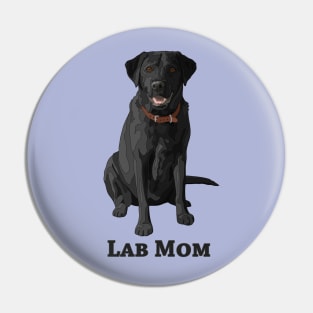 Lab Mom Black Labrador Retriever Dog Lover Pin