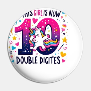 10 Years Old girl Birthday Pin