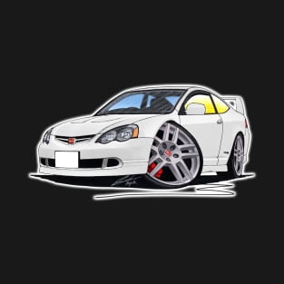 Honda Integra DC5 White Caricature Car Art T-Shirt