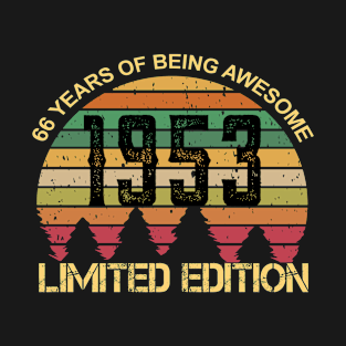 66 Years Of Being Awesome Limited Edition 66th Birthday Gift T-Shirt