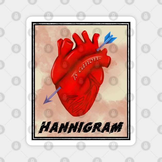 Hannigram is Canon Heart and Arrow Vintage Poster Magnet by OrionLodubyal