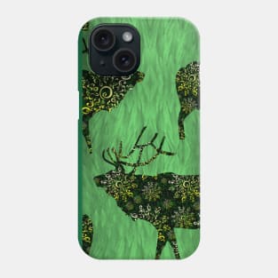 Christmas Ornament Bucks on Green Grass Phone Case