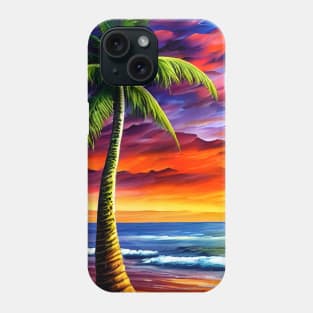 Sunset Palm Seaside Tropical Landscape Phone Case