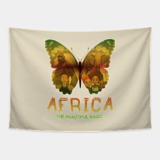Africa The Beautiful Magic - Adorable African American Butterfly Tapestry