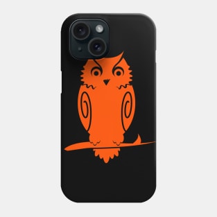 Orange owl halloween Phone Case