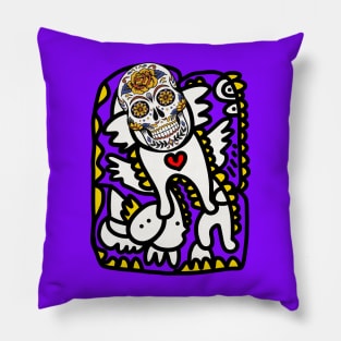 Skull Graffiti Pop Art Pillow