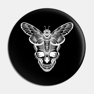 Death Butterfly Scull Pin