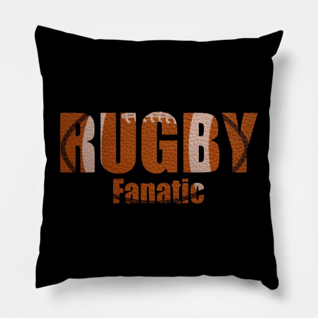 Rugby Fanatic Pillow by Boztik-Designs